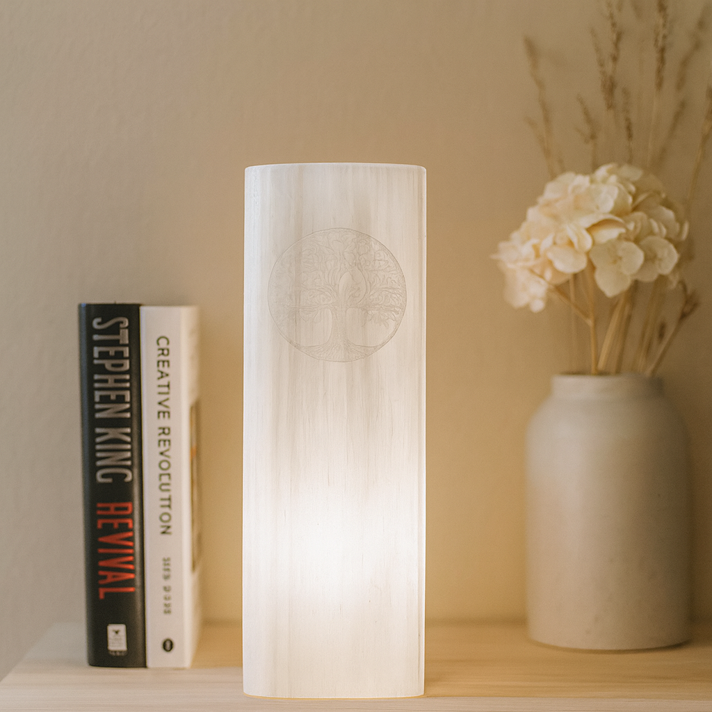 selenite lamp elegant modern