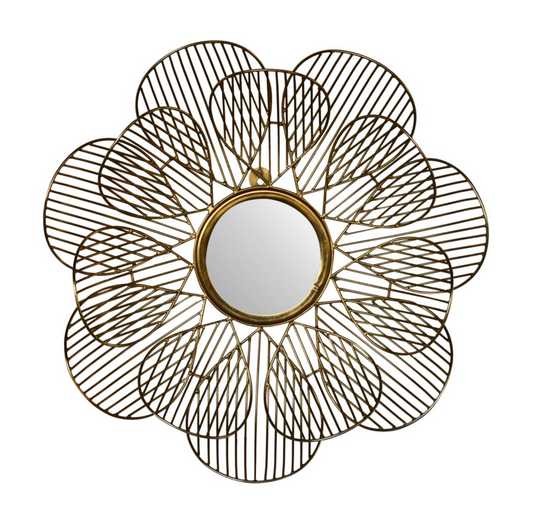 Golden Lotus Mirror – Reiki inspired wall decor for harmony and light