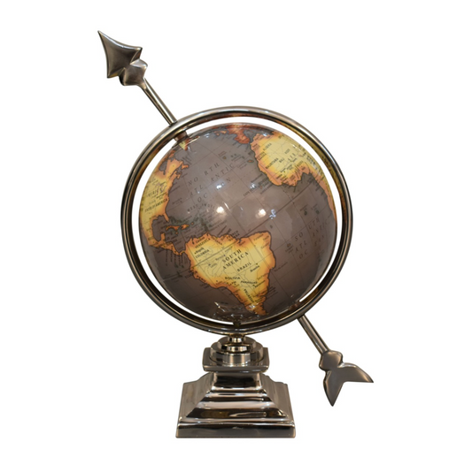 Spiritual decorative globe with metallic finish symbolising alignment and peace – Sofiya Designs Shop
