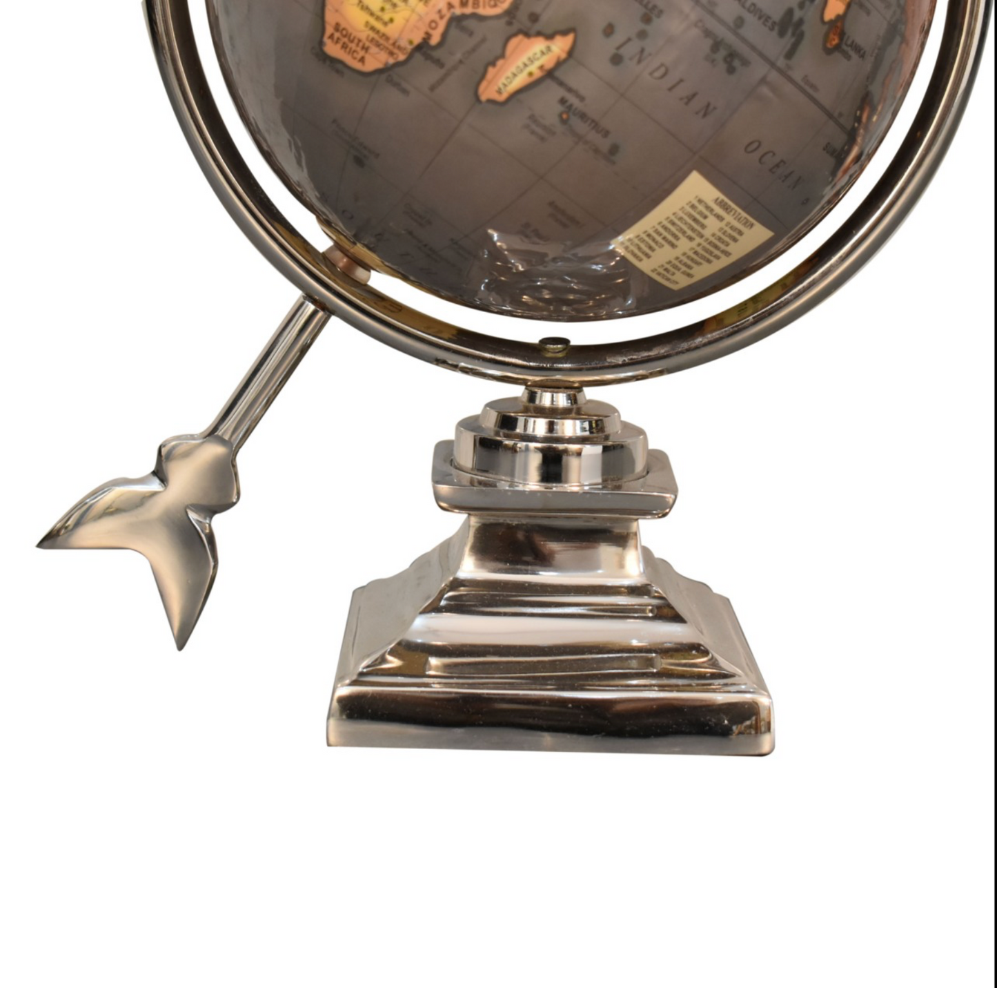 Spiritual decorative globe with metallic finish symbolising alignment and peace – Sofiya Designs Shop