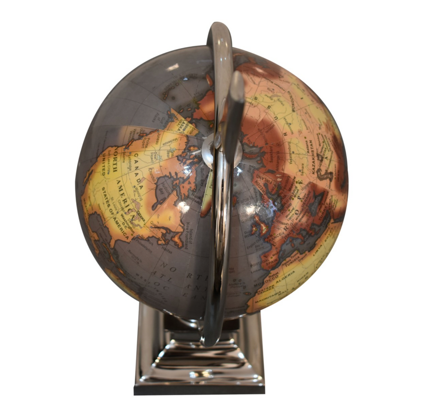 Spiritual decorative globe with metallic finish symbolising alignment and peace – Sofiya Designs Shop
