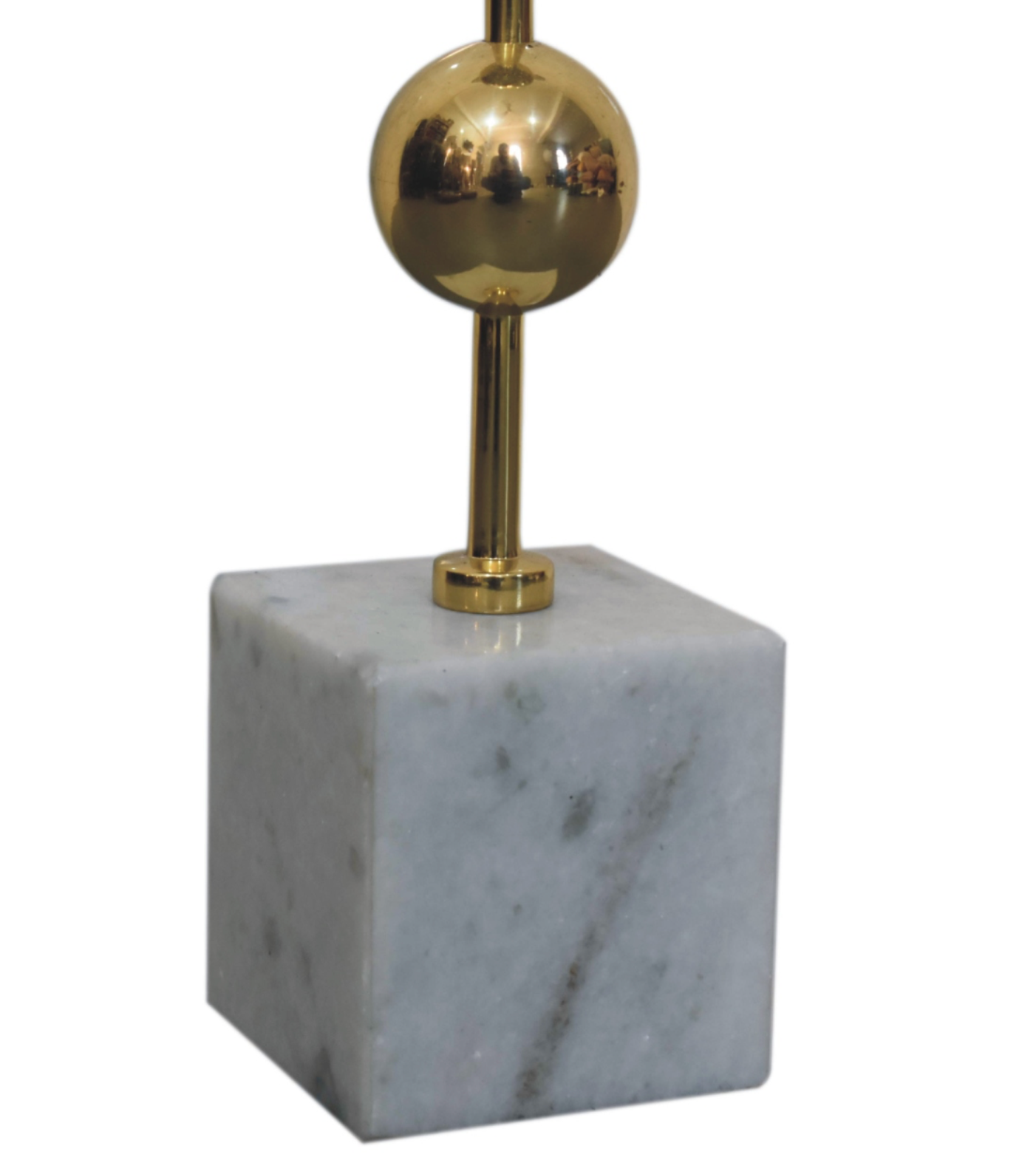 Golden Balance Candle Holder - Reiki-inspired brass and marble candle holder for peaceful home interiors.