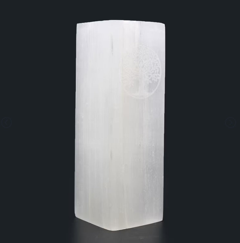selenite lamp white